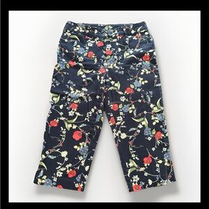 St. John's Bay Navy Floral Capri Pants